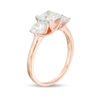 Thumbnail Image 2 of 1.97 CT. T.W. Cushion-Cut Diamond Past Present Future® Engagement Ring in 14K Rose Gold