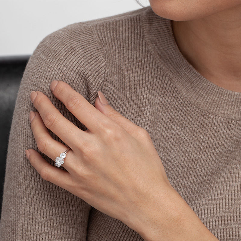 Peoples oval engagement shop ring