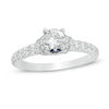 Thumbnail Image 0 of Vera Wang Love Collection 0.95 CT. T.W. Diamond Collar Engagement Ring in 14K White Gold