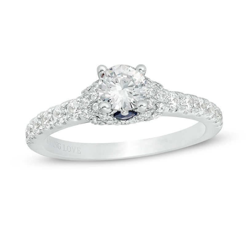 Vera Wang Love Collection 0.95 CT. T.W. Diamond Collar Engagement Ring in 14K White Gold