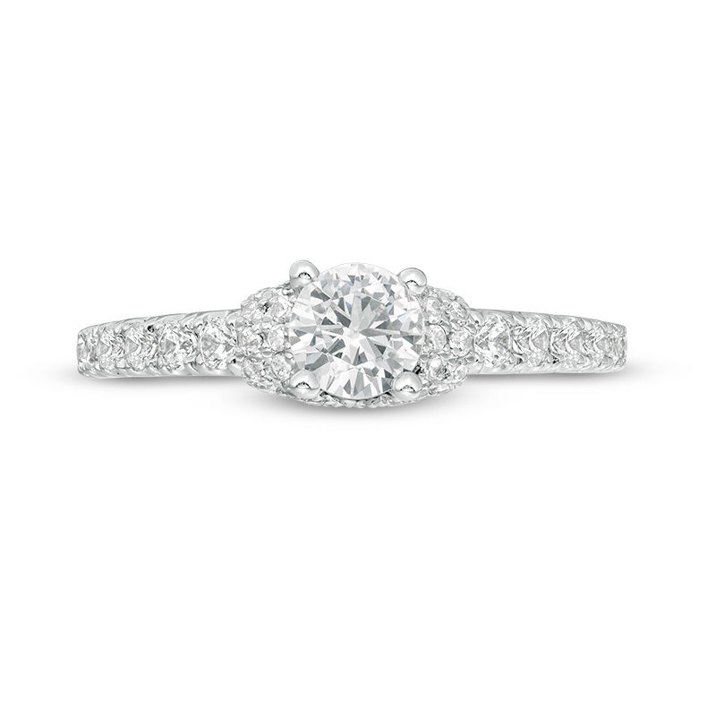 Main Image 3 of Vera Wang Love Collection 0.95 CT. T.W. Diamond Collar Engagement Ring in 14K White Gold