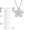 0.20 CT. T.W. Diamond Flower Pendant in 10K White Gold