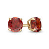 Thumbnail Image 0 of 4.0mm Garnet Solitaire Stud Earrings in 14K Gold