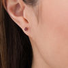 Thumbnail Image 2 of 4.0mm Garnet Solitaire Stud Earrings in 14K Gold