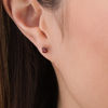 Thumbnail Image 1 of 4.0mm Princess-Cut Garnet Solitaire Stud Earrings in 14K Gold