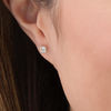 Thumbnail Image 2 of 4.0mm Princess-Cut Aquamarine Solitaire Stud Earrings in 14K Gold