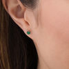 Thumbnail Image 2 of 4.0mm Emerald Solitaire Stud Earrings in 14K Gold