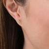 Thumbnail Image 1 of 4.0mm Peridot Solitaire Stud Earrings in 14K Gold