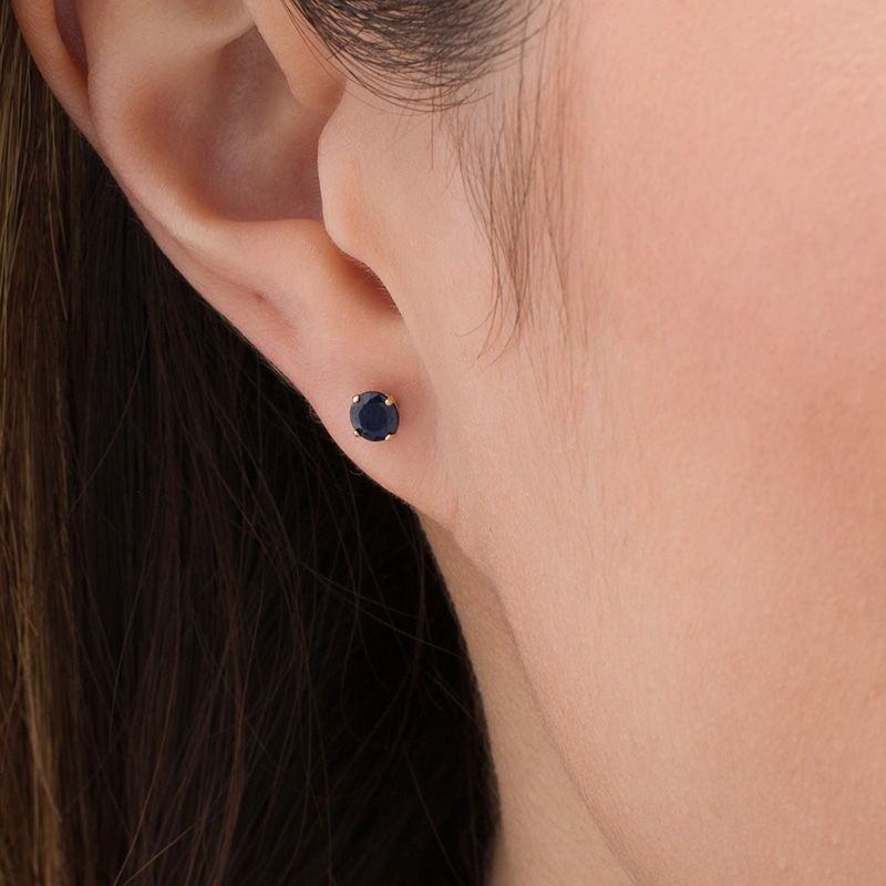 14k gold store sapphire stud earrings