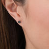 Thumbnail Image 1 of 4.0mm Princess-Cut Blue Sapphire Solitaire Stud Earrings in 14K Gold