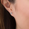 Thumbnail Image 1 of 4.0mm Blue Topaz Solitaire Stud Earrings in 14K Gold