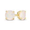 Thumbnail Image 0 of 4.0mm Opal Solitaire Stud Earrings in 14K Gold