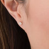 Thumbnail Image 1 of 4.0mm Opal Solitaire Stud Earrings in 14K Gold