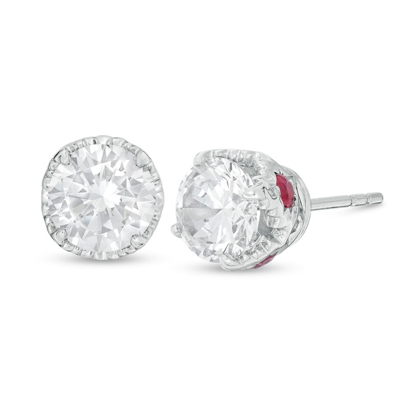 Main Image 1 of Peoples 100-Year Anniversary 2.00 CT. T.W. Certified Canadian Diamond Solitaire Stud Earrings in 14K White Gold (I/I1)