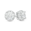 Thumbnail Image 0 of 1.00 CT. T.W. Certified Canadian Diamond Frame Stud Earrings in 14K White Gold (I/I2)