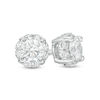 Thumbnail Image 1 of 1.00 CT. T.W. Certified Canadian Diamond Frame Stud Earrings in 14K White Gold (I/I2)
