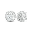 Thumbnail Image 0 of 2.00 CT. T.W. Certified Canadian Diamond Frame Stud Earrings in 14K White Gold (I/I2)