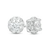 Thumbnail Image 1 of 2.00 CT. T.W. Certified Canadian Diamond Frame Stud Earrings in 14K White Gold (I/I2)