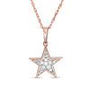 Thumbnail Image 1 of 0.04 CT. T.W. Diamond Star Charm Pendant in 10K Rose Gold