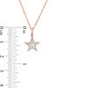 Thumbnail Image 2 of 0.04 CT. T.W. Diamond Star Charm Pendant in 10K Rose Gold