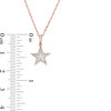 Thumbnail Image 3 of 0.04 CT. T.W. Diamond Star Charm Pendant in 10K Rose Gold