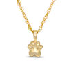 Polished Paw Print Charm Pendant in Sterling Silver with 14K Gold Plate