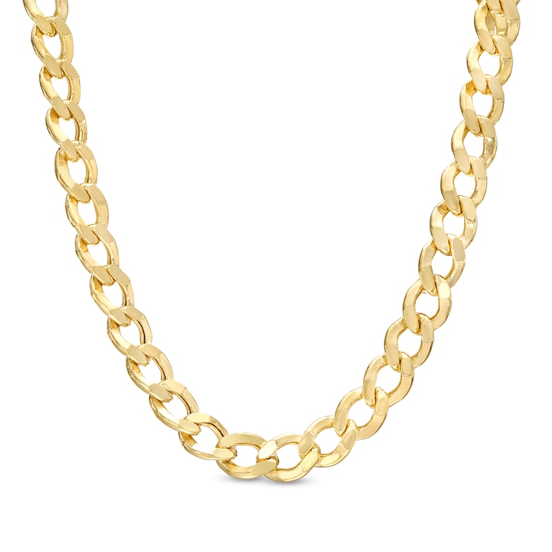 Men's 5.7mm Cuban Curb Chain Necklace in Hollow 10K Gold - 26"