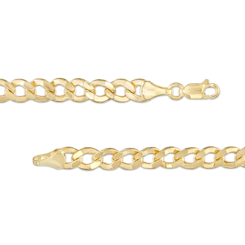 Men's 5.7mm Cuban Curb Chain Necklace in Hollow 10K Gold - 26"