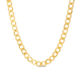 5.7mm Hollow Cuban Curb Chain Necklace in 10K Gold - 22&quot;