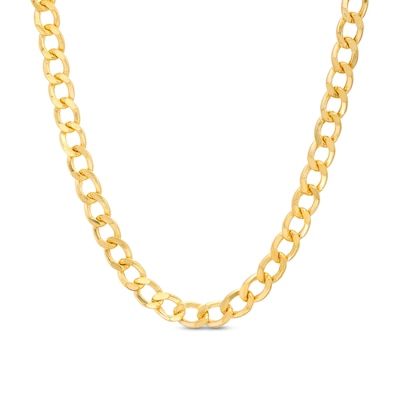 5.7mm Cuban Curb Chain Necklace in Hollow 10K Gold
