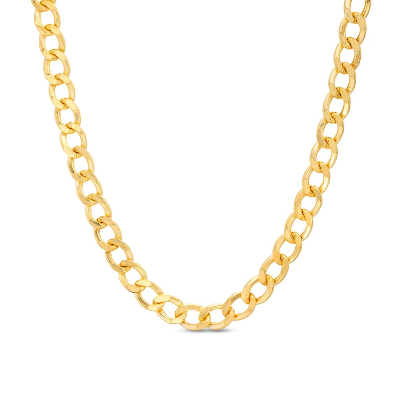 5.7mm Cuban Curb Chain Necklace in Hollow 10K Gold - 22"
