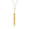 Mirror Flat-Link Chain Tassel Necklace in 14K Gold - 17"