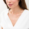 Cubic Zirconia Mesh Chain Necklace in 14K Gold