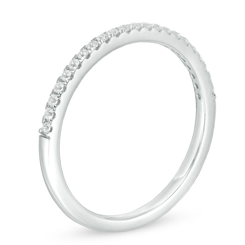Adrianna Papell 0.13 CT. T.W. Certified Diamond Band in 14K White Gold (F/I1)