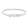 Thumbnail Image 0 of Diamond Accent "LOVE YOU" Open Flex Bangle in Sterling Silver