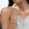 Thumbnail Image 1 of Diamond Accent "LOVE YOU" Open Flex Bangle in Sterling Silver