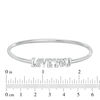 Thumbnail Image 2 of Diamond Accent "LOVE YOU" Open Flex Bangle in Sterling Silver