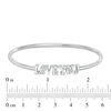 Thumbnail Image 3 of Diamond Accent "LOVE YOU" Open Flex Bangle in Sterling Silver