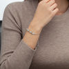 Thumbnail Image 1 of 0.23 CT. T.W. Diamond "XO" Bolo Bracelet in Sterling Silver and 10K Gold - 9.5"