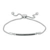 Thumbnail Image 0 of Black Diamond Accent Bar Bolo Bracelet in Sterling Silver - 9.5"
