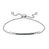Thumbnail Image 1 of Black Diamond Accent Bar Bolo Bracelet in Sterling Silver - 9.5"
