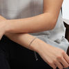 Thumbnail Image 2 of Black Diamond Accent Bar Bolo Bracelet in Sterling Silver - 9.5"