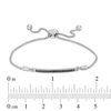 Thumbnail Image 2 of Black Diamond Accent Bar Bolo Bracelet in Sterling Silver - 9.5"