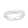 Thumbnail Image 1 of Princess-Cut Lab-Created White Sapphire Channel-Set Band in Sterling Silver