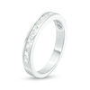 Thumbnail Image 2 of Princess-Cut Lab-Created White Sapphire Channel-Set Band in Sterling Silver