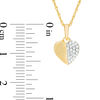 Thumbnail Image 3 of 0.10 CT. T.W. Diamond Heart Pendant in 10K Gold