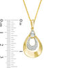 0.20 CT. T.W. Diamond Double Teardrop Pendant in 10K Gold