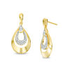 Thumbnail Image 1 of 0.20 CT. T.W. Diamond Double Teardrop Earrings in 10K Gold