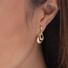Thumbnail Image 2 of 0.20 CT. T.W. Diamond Double Teardrop Earrings in 10K Gold