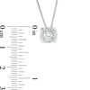 Thumbnail Image 2 of 0.37 CT. T.W. Diamond Cushion Frame Pendant in 14K White Gold